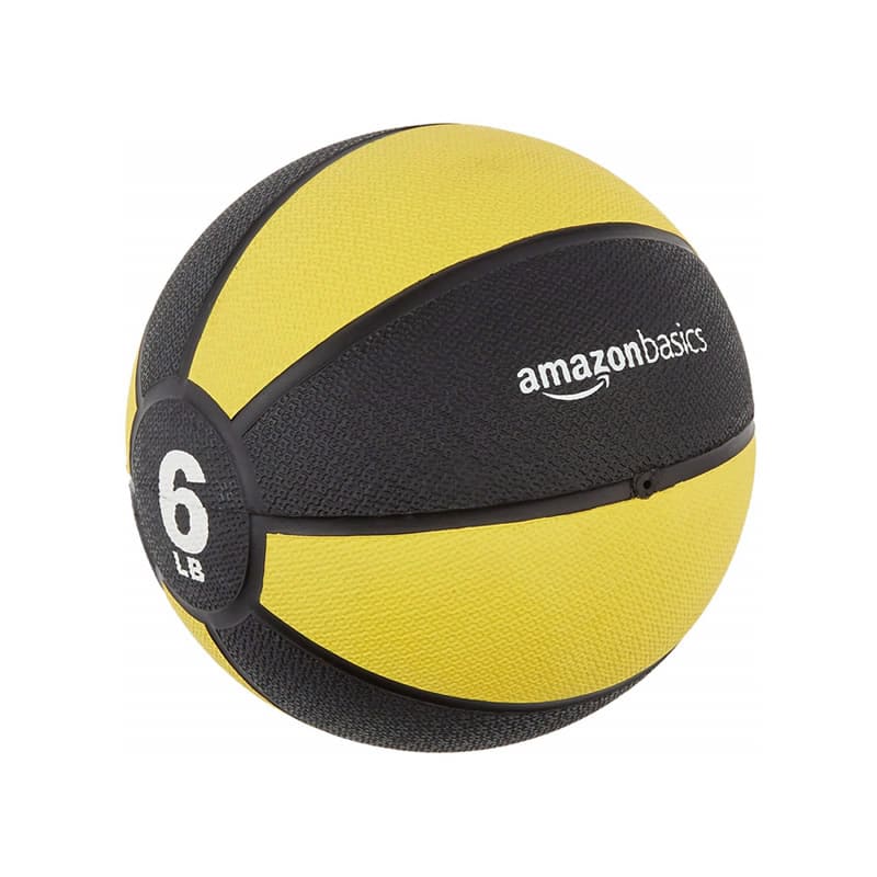Ballon d’entraînement ‘‘medecine ball’’ de 4 ou 6 lbs d’AmazonBasics
